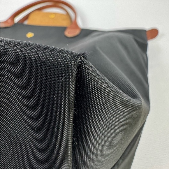 Longchamp Le Pliage Black Nylon/Leather Large Tote - Picture 9 of 11